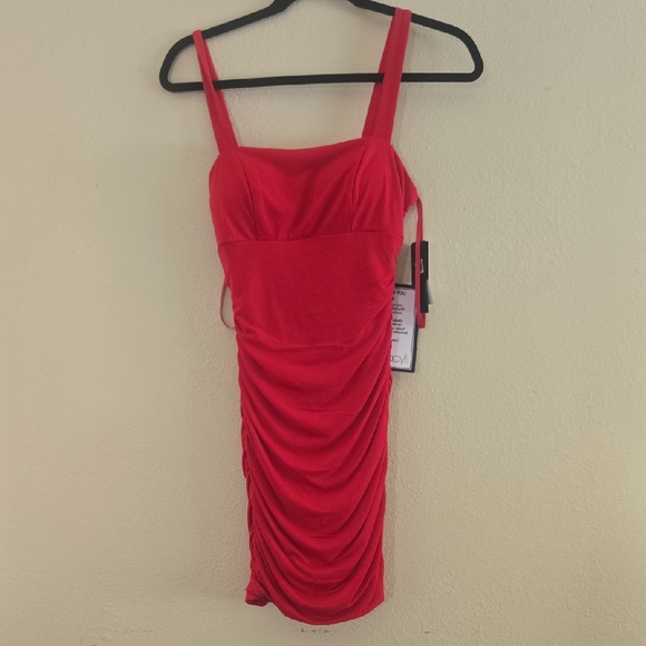 Macy's Vibrant Red Mini Dress - Picture 1 of 7